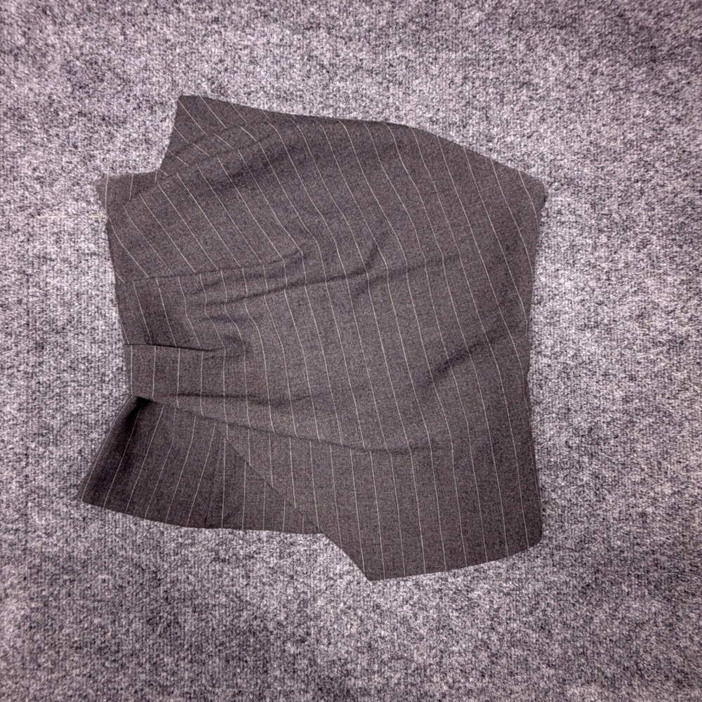 Zara Womens Grey Pinstripe Asymmetrical Strapless Corset Top Size M